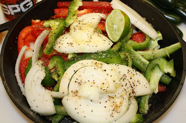 marinade vegetables for fajitas