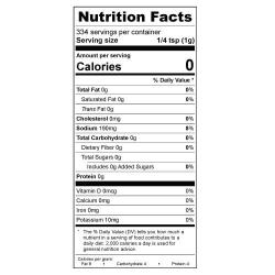 2 Pig Steak Seasoning Nutrition Panel