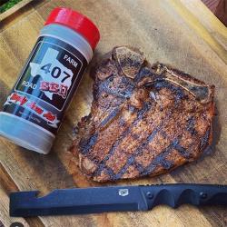 407 BBQ Rub on steak