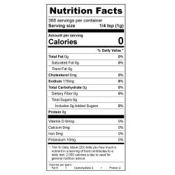 Mo Joe Chile Lime Nutrition Panel