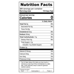 Sugar Daddy BBQ Rub Nutrition Panel