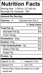 Habanero Powder Nutrition Panel