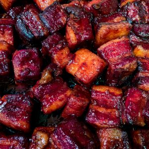 Finished pork belly burnt ends