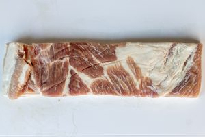 Raw pork belly