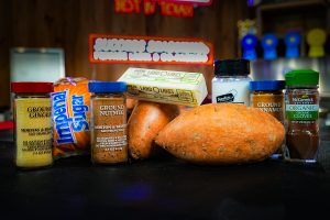 Ingredients for sweet potatoes